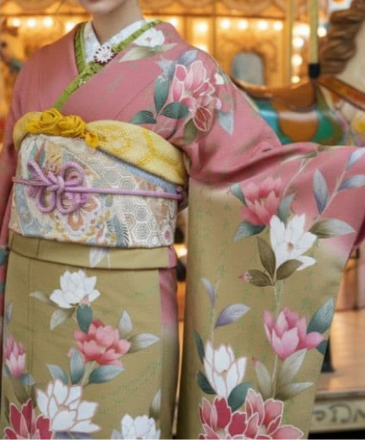 طقم فوريسود فاخر مكون من 7 قطع - حرير خالص مطرز بالذهب - مرجاني وأزرق مخضر