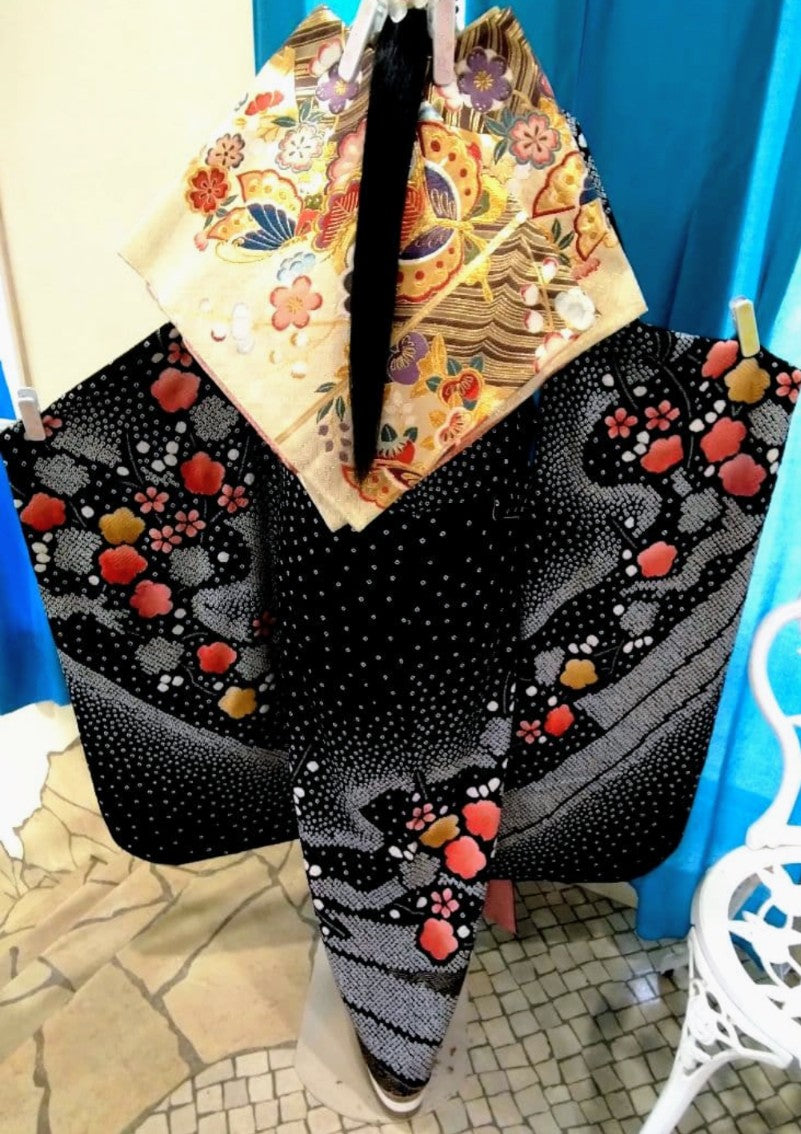 طقم فوريسود كامل - شياموتو مصنوع حسب الطلب - مقاس طويل جدًا - أوبي نيشيجين - معالج للحماية - عرض الكم 71 سم