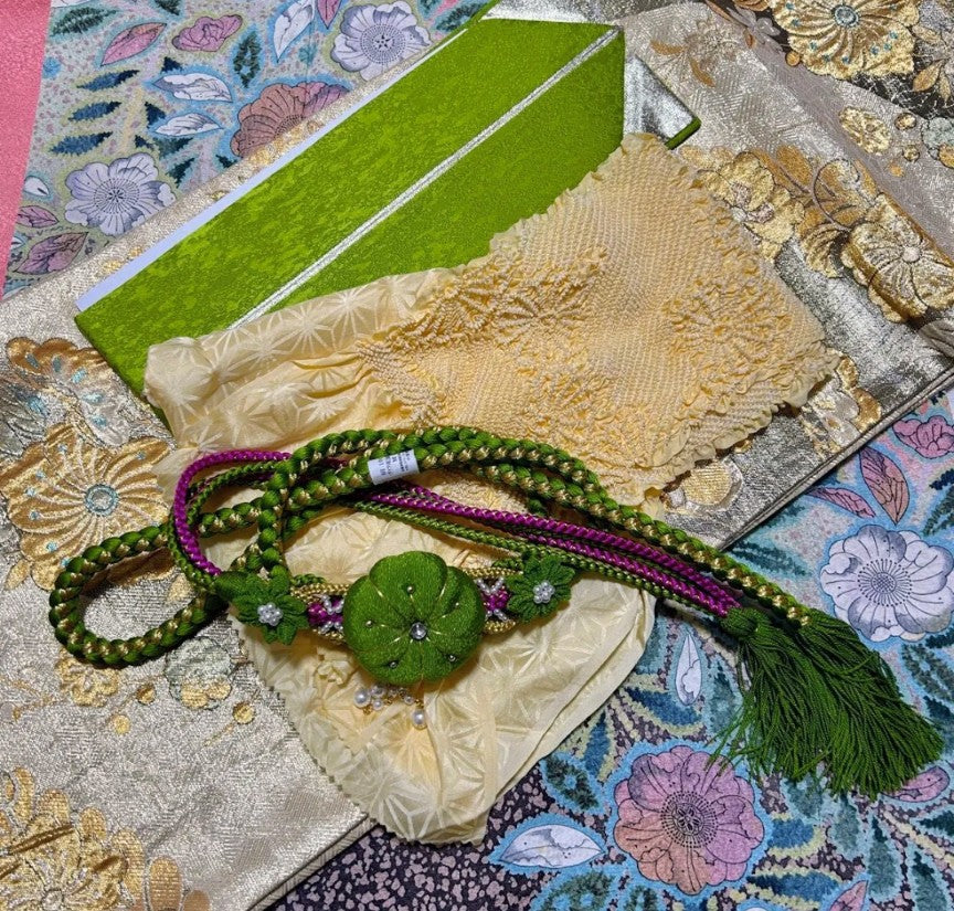 Artist-Made Furisode 5-Piece Set - Tsujigahana Shibori Pattern - Tall Size