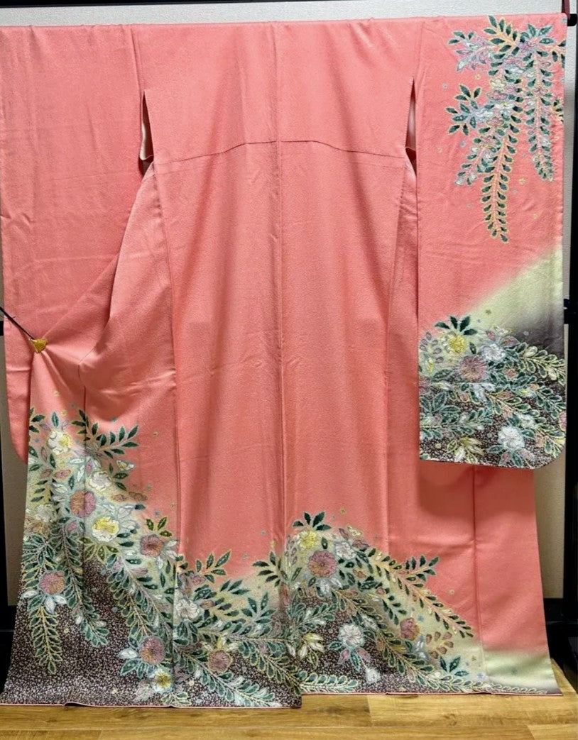 Artist-Made Furisode 5-Piece Set - Tsujigahana Shibori Pattern - Tall Size