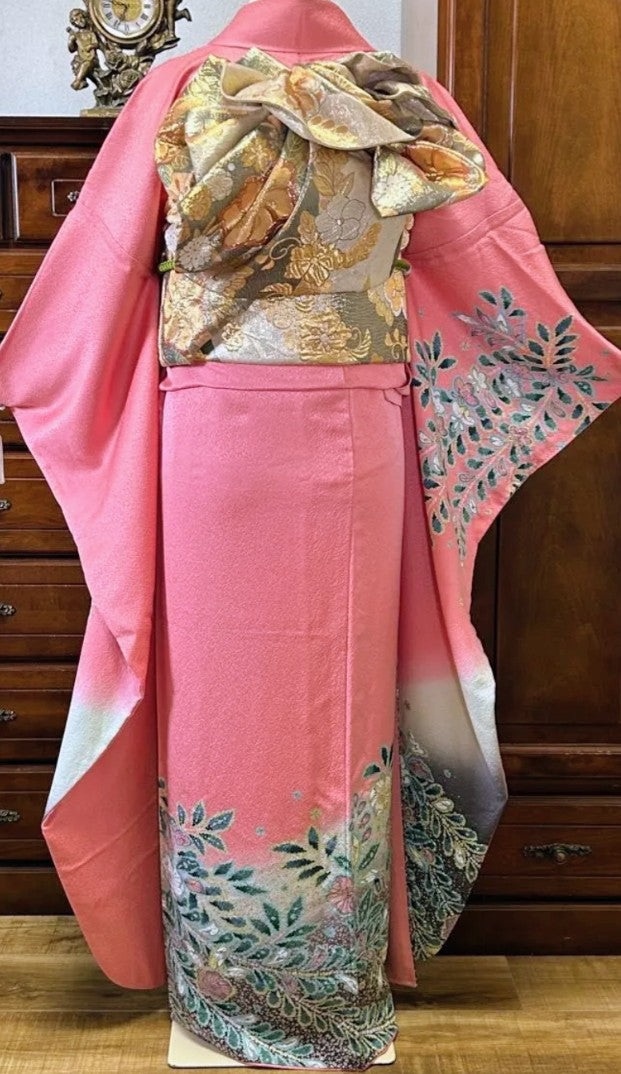 Artist-Made Furisode 5-Piece Set - Tsujigahana Shibori Pattern - Tall Size