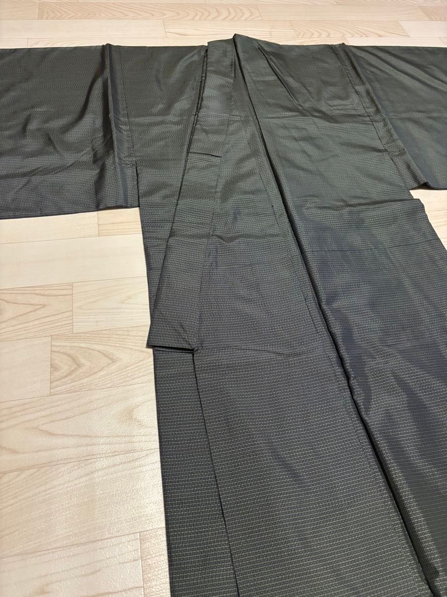 طقم رجالي من أوشيما تسوموجي باللون النيلي (هاوري وكيمونو) مع شهادة - قطعة كلاسيكية