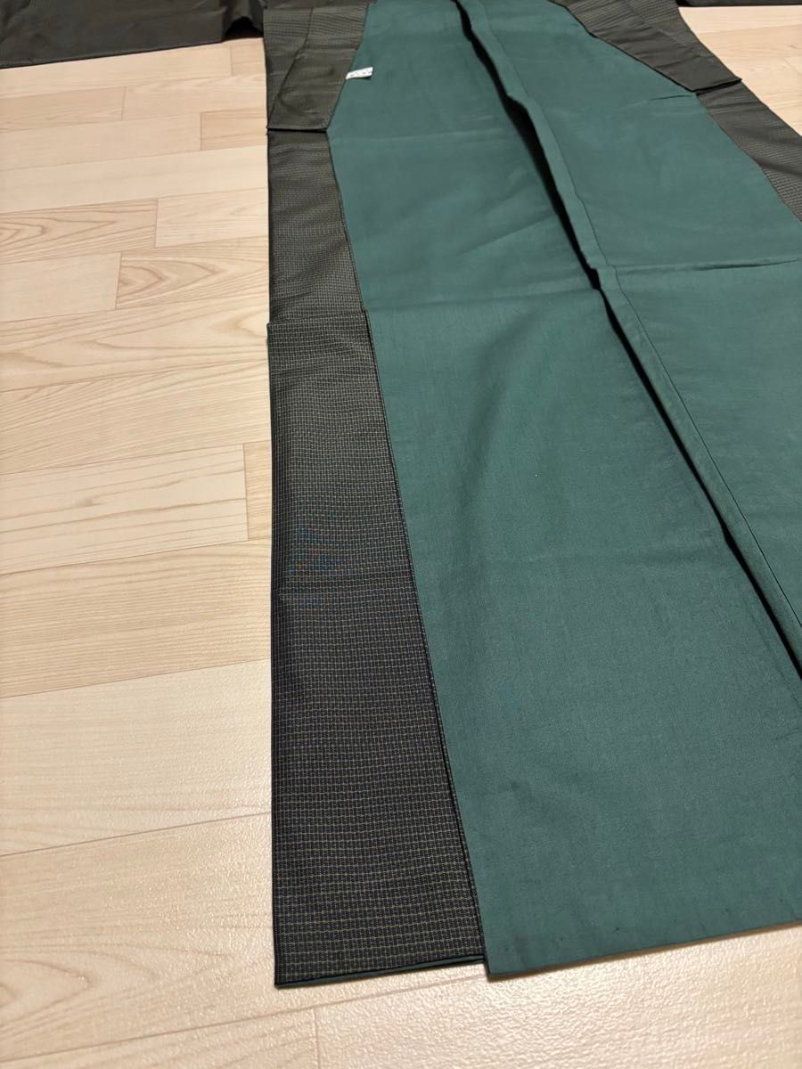 طقم رجالي من أوشيما تسوموجي باللون النيلي (هاوري وكيمونو) مع شهادة - قطعة كلاسيكية