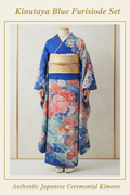 Kinutaya Blue Furisode Pinterest Pin
