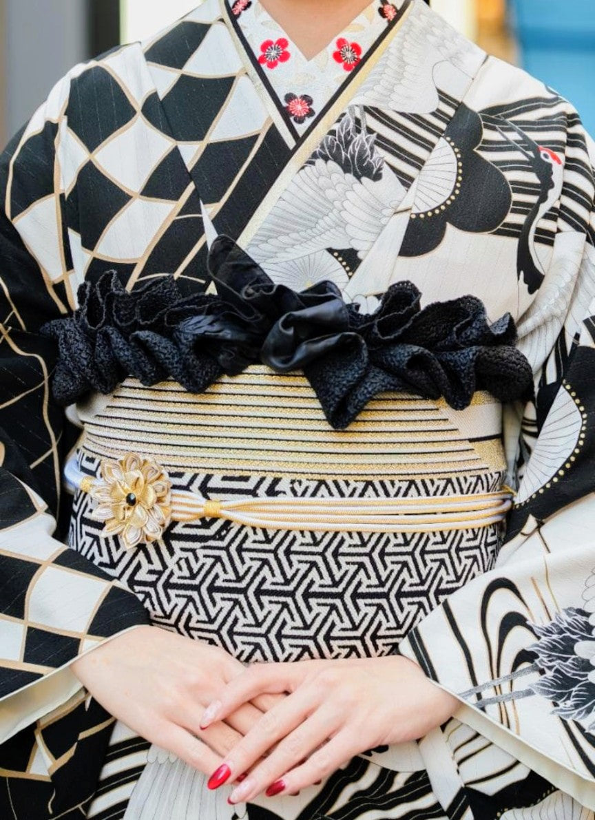 Pure Silk Furisode 7-Piece Full Set [For Heights 155cm-165cm]