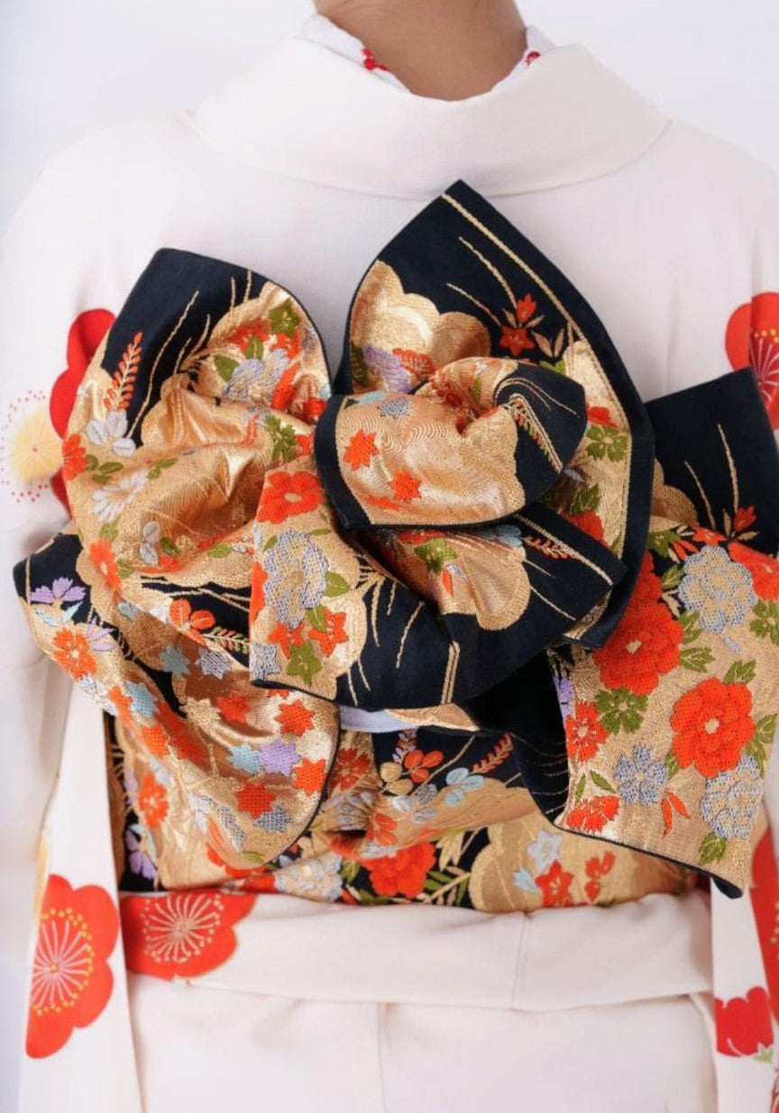 Pure Silk Furisode 7-Piece Full Set [For Heights 165cm-175cm] Tall Size