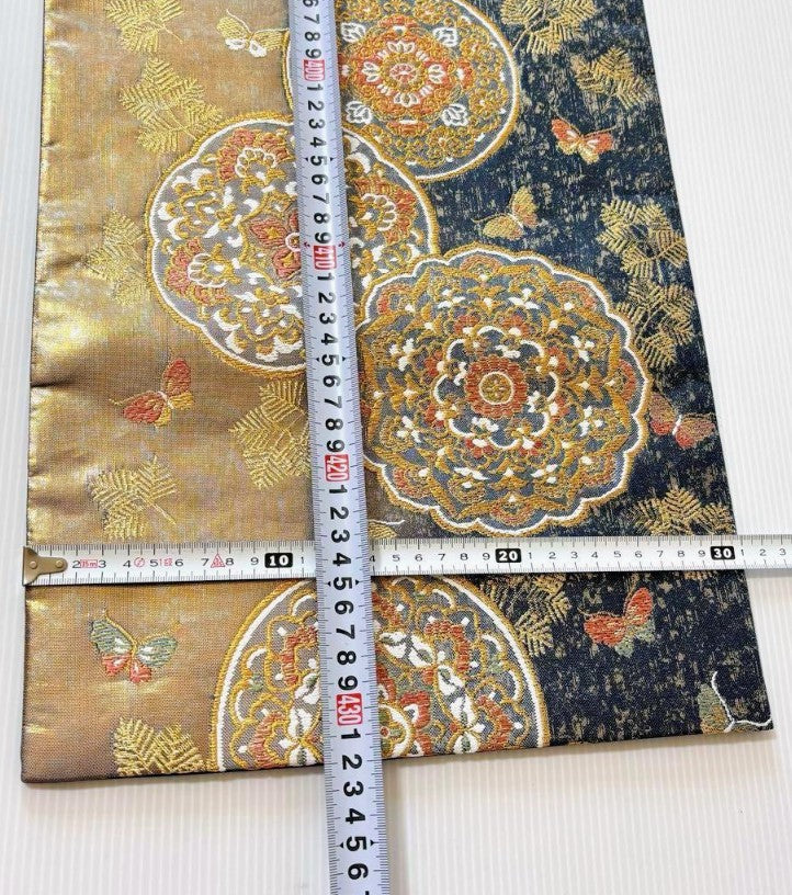 Fujimusume Kinutaya Shibori Furisode & Nishijin Obi Set - Vintage Ceremonial Kimono