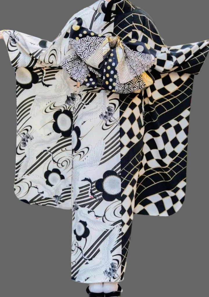 Pure Silk Furisode 7-Piece Full Set [For Heights 155cm-165cm]