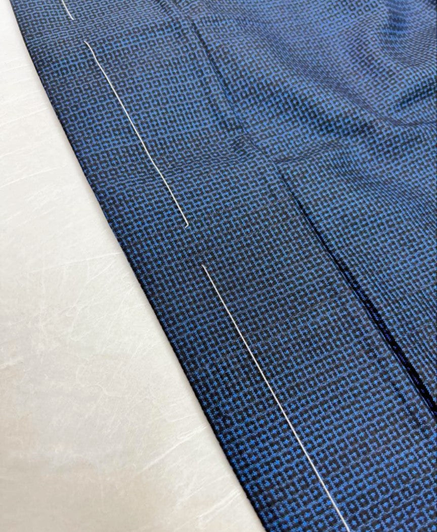 طقم رجالي أصلي كامل من تصميم أوشيما تسوموجي مع شهادة - غير مستخدم/جديد - مقاس طويل