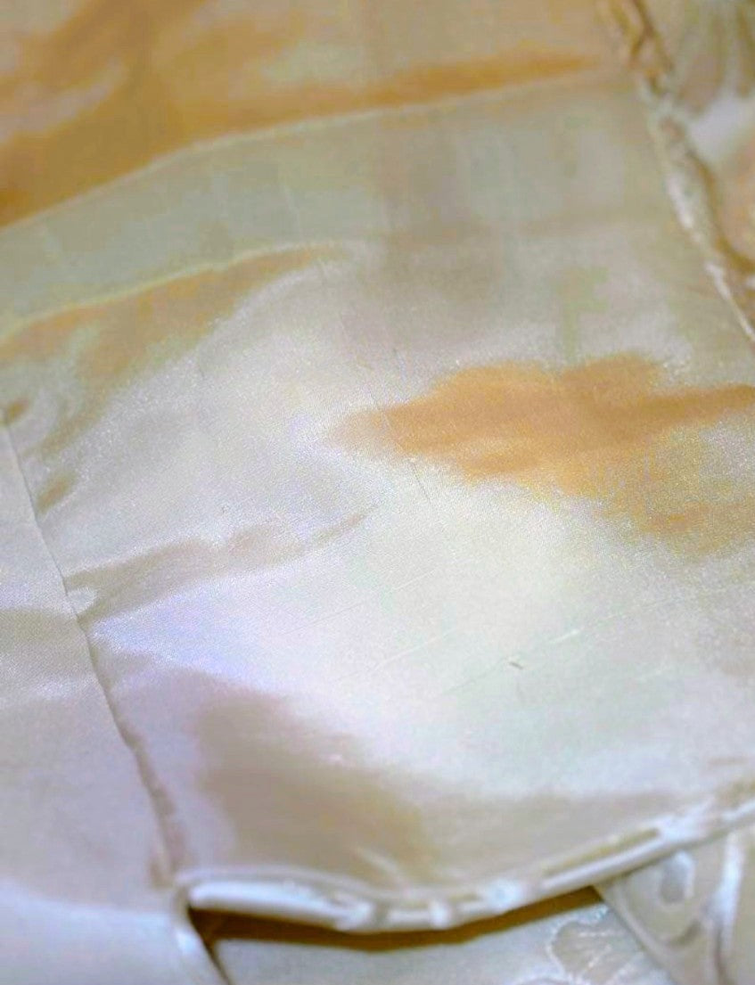 كيمونو زفاف أبيض من الحرير الخالص من شيروموكو مع تطريز ساغارا - فينيكس