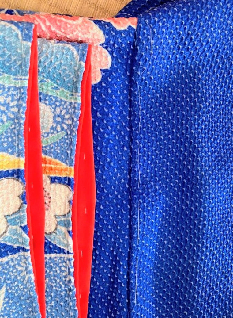 Fujimusume Kinutaya Blue Shibori Furisode & Shosoin Nishijin Obi Set - Vintage Ceremonial Kimono