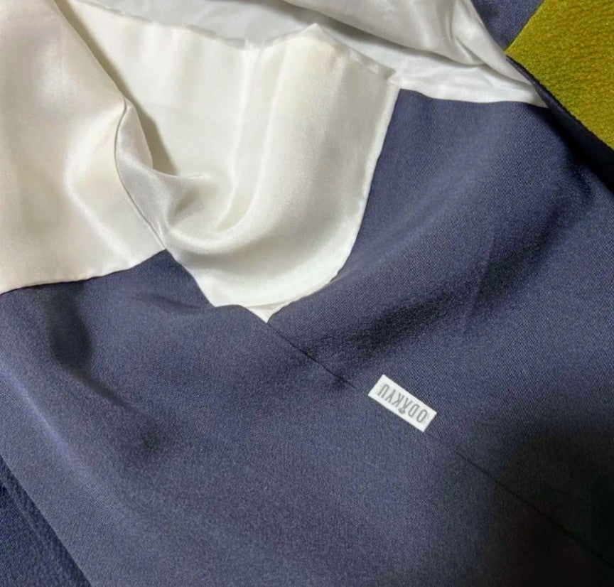 Tsujigahana Houmongi Kimono & Fukuro Obi Set - Authentic Silk - Pre-owned