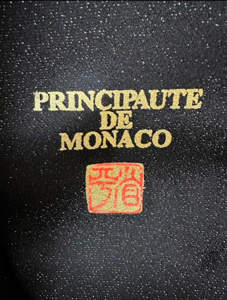 Hori Shohei Furisode Full Set - Champagne Gold & Black with Gold Leaf - Pre-Owned