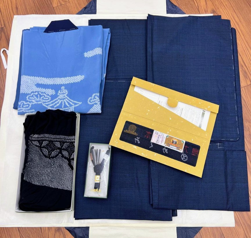 طقم رجالي أصلي كامل من تصميم أوشيما تسوموجي مع شهادة - غير مستخدم/جديد - مقاس طويل