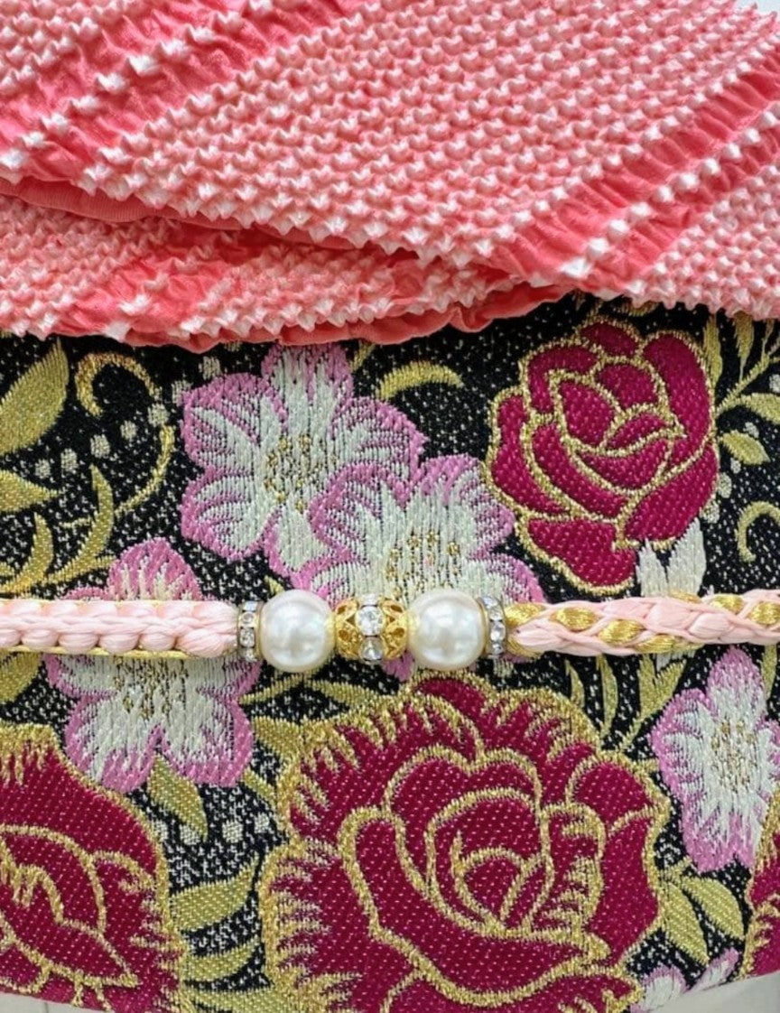 Luxury Furisode Kimono Set with Western Floral Design - Complete Ceremonial Ensemble