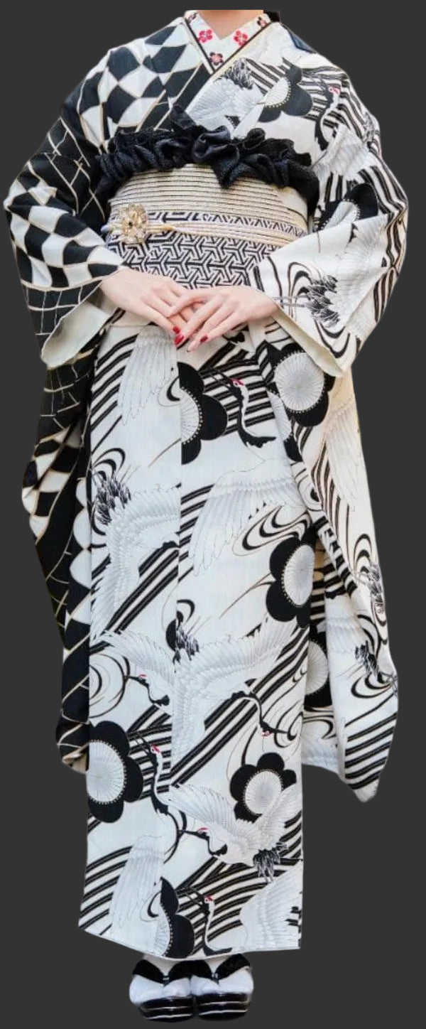 Pure Silk Furisode 7-Piece Full Set [For Heights 155cm-165cm]