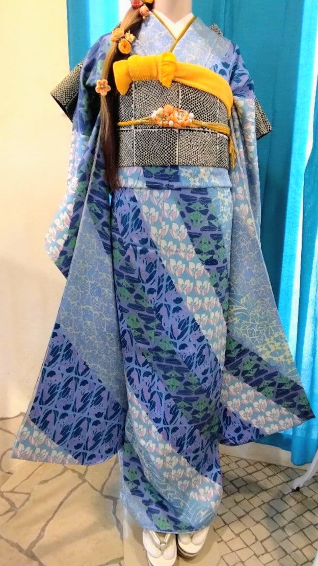 Premium Furisode Full Set - Pure Silk - Unworn - Nishijin Obi - Tall Size - Coming of Age Ceremony