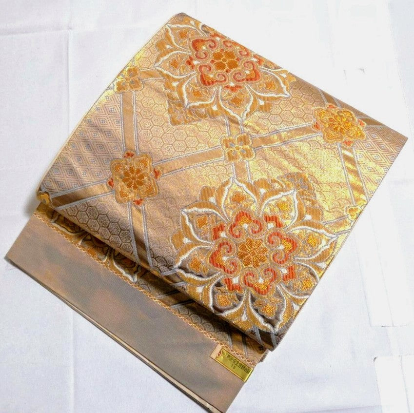 Fujimusume Kinutaya Blue Shibori Furisode & Shosoin Nishijin Obi Set - Vintage Ceremonial Kimono