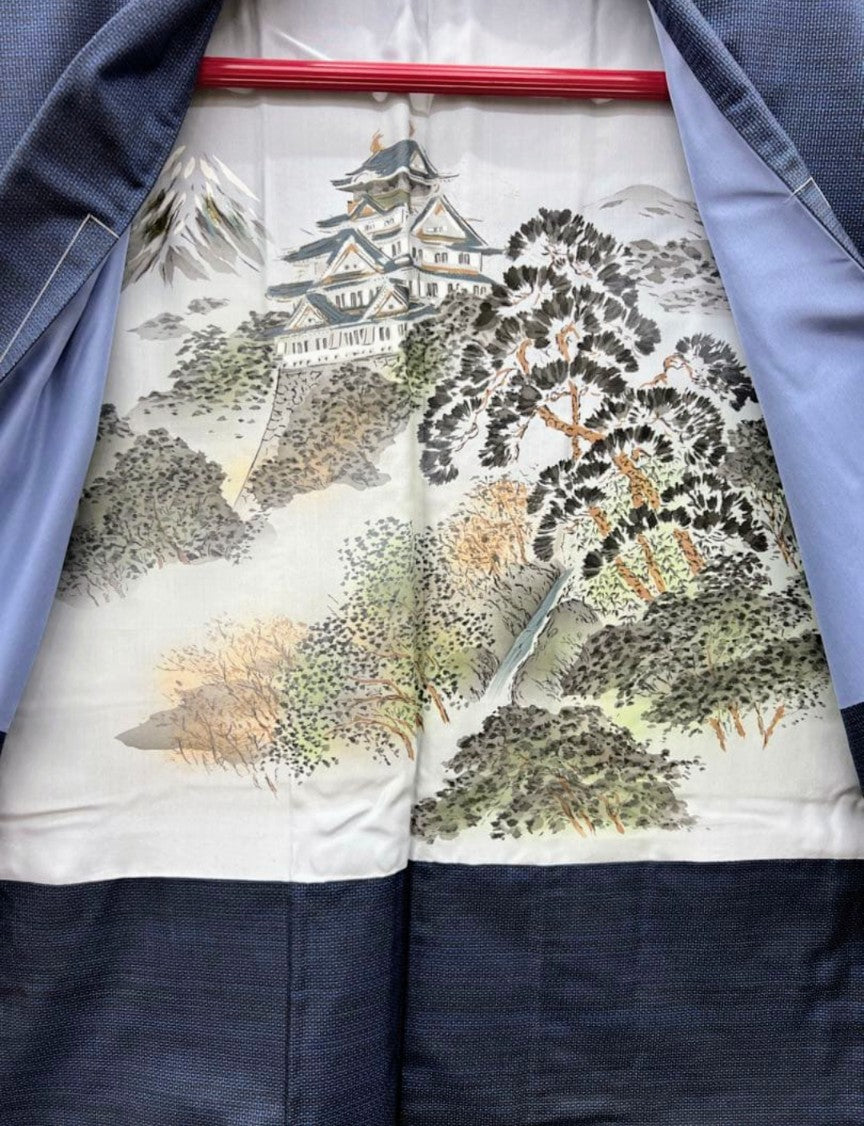 طقم رجالي أصلي كامل من تصميم أوشيما تسوموجي مع شهادة - غير مستخدم/جديد - مقاس طويل