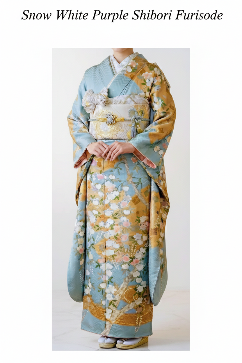 Snow White Purple Shibori Furisode