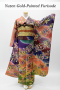Yuzen Gold-Painted Furisode